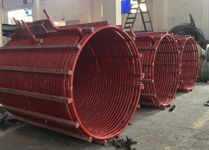 coils of metal melting induction furnace