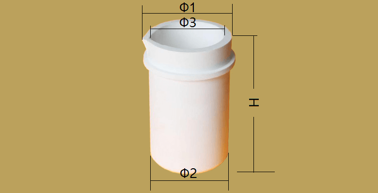 Crucible for platinum melting furnace