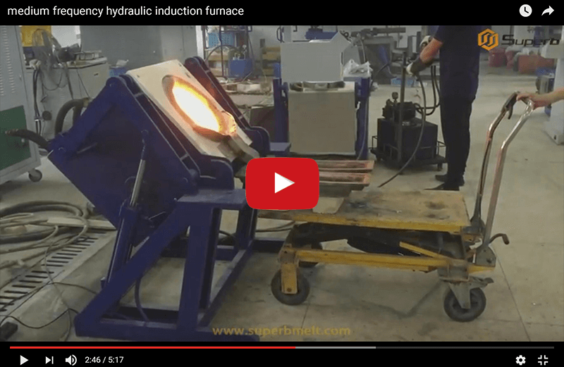 medium frequency hydraulic induction furnace video