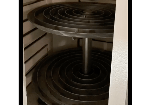 rotating burnout oven