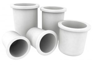 Platinum smelting crucible