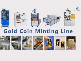 video of gold coin minting line