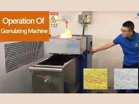 video of granulating machine operation