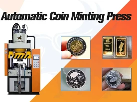 video of Automatic coin minting press