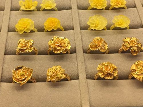 Gold Jewelry flower Ring