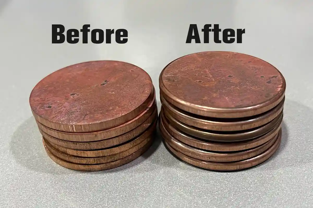 coin rimming machine comparison of finished products before and after