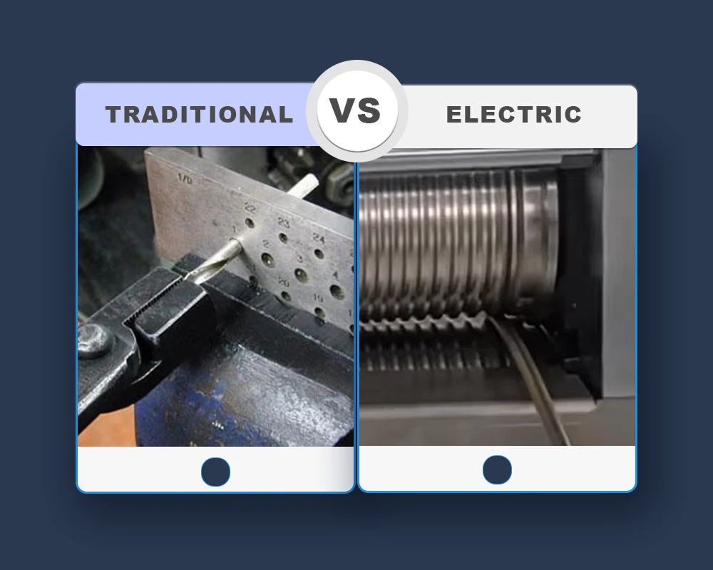 manual wire making vs electric wire rolling process